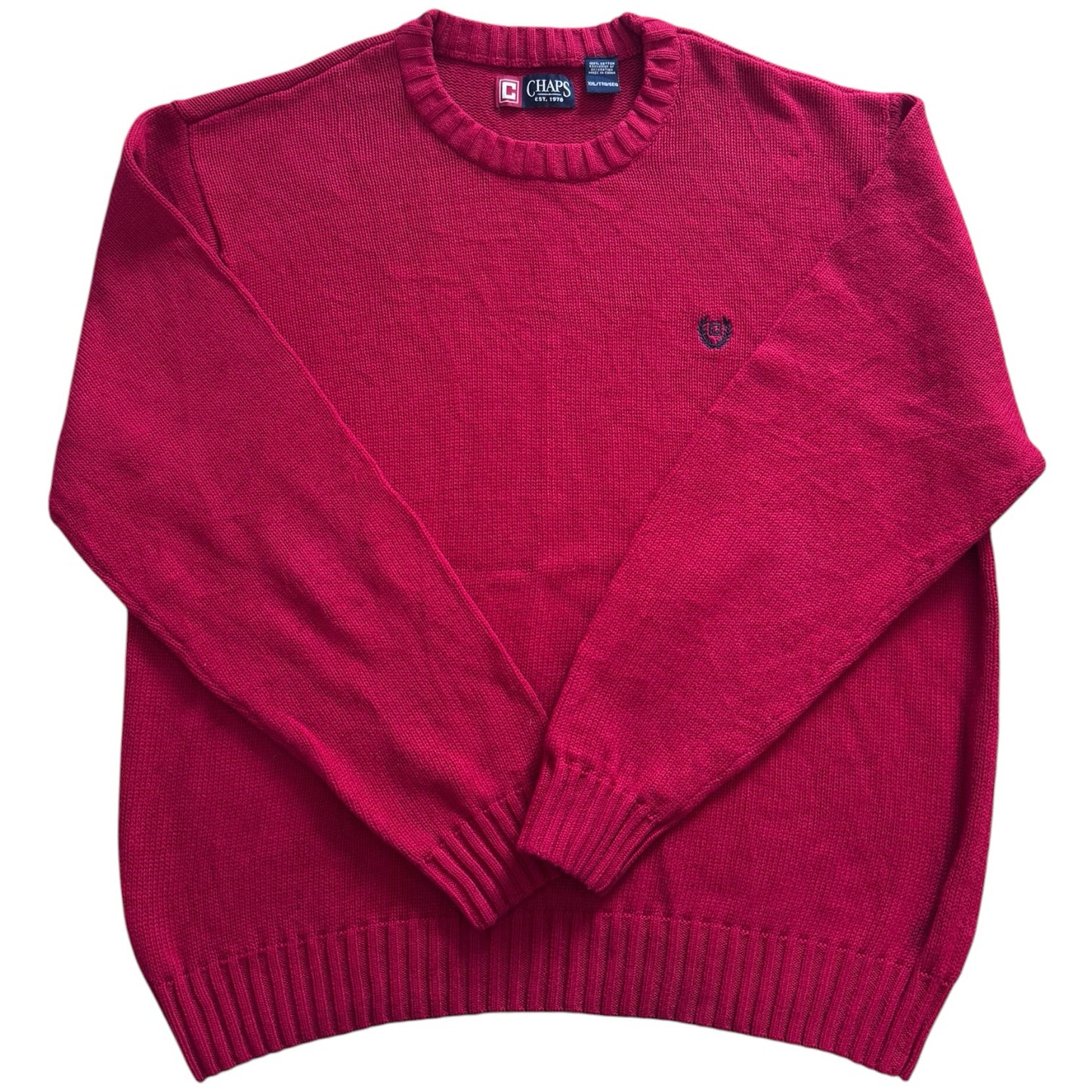 XXL Chaps Red Heavy Knit Jumper