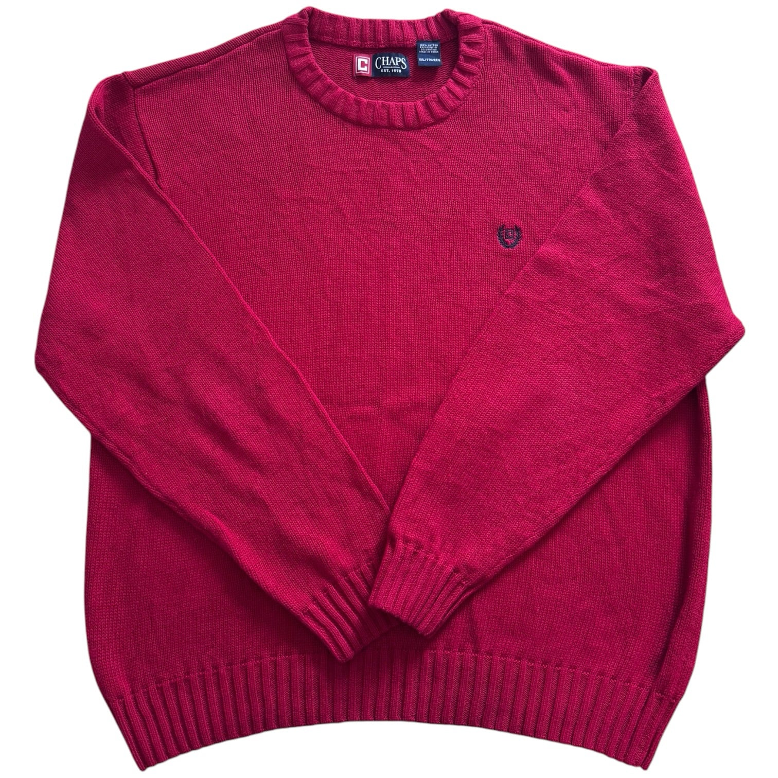 XXL Chaps Red Heavy Knit Jumper