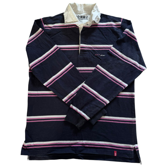 Medium SMF Sport Pink, Navy and White Rugby Shirt
