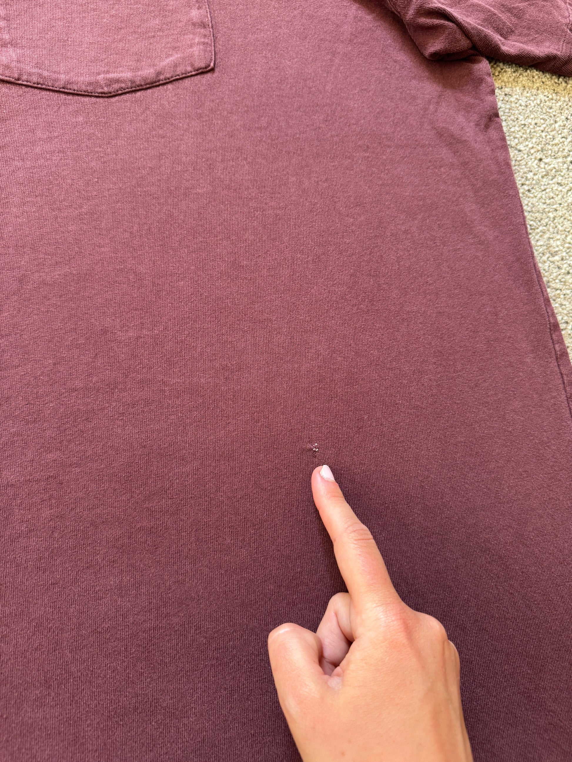 3XL Carhartt Burgundy Red Pocket T-Shirt