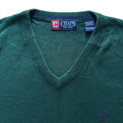XXL Chaps Green V-Neck Jumper