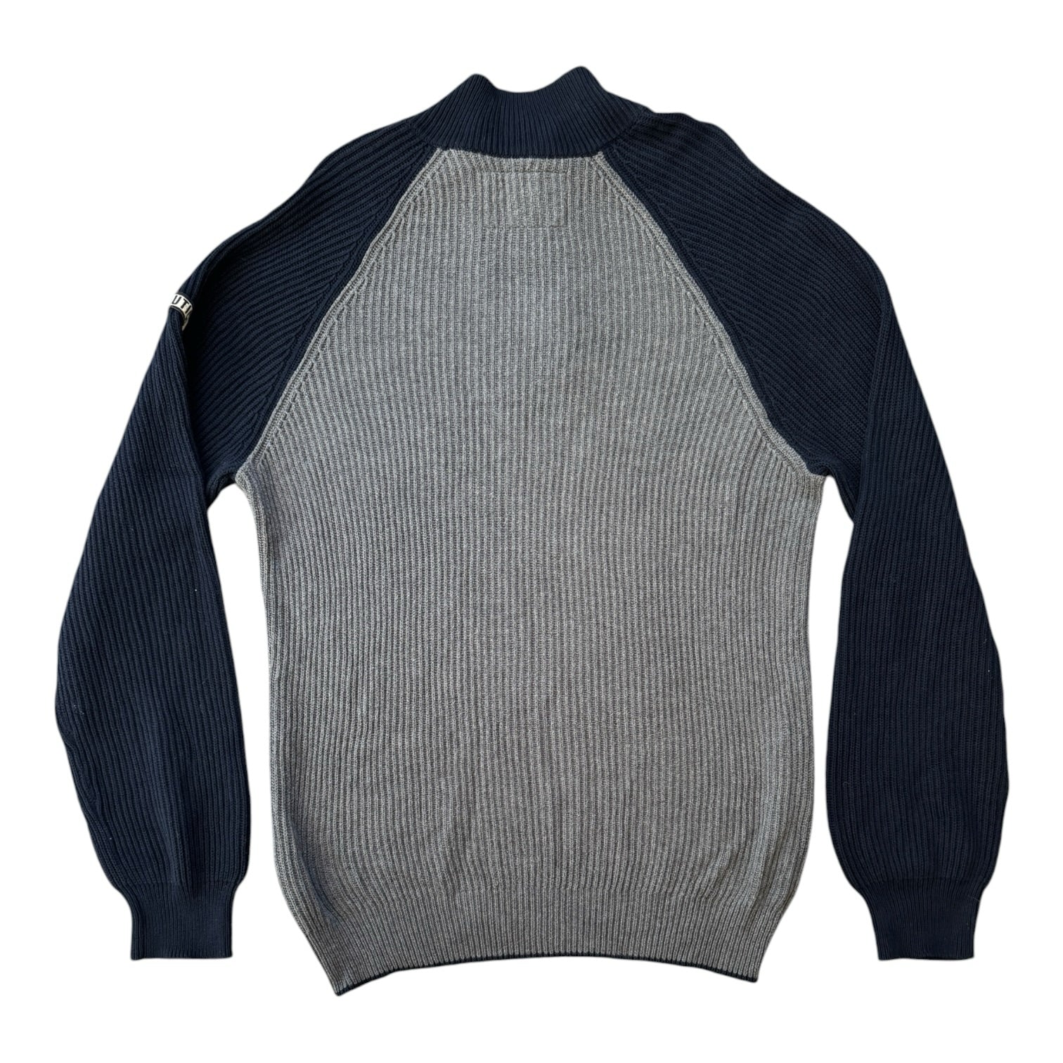 Large Nautica Grey and Navy 1/4 Zip