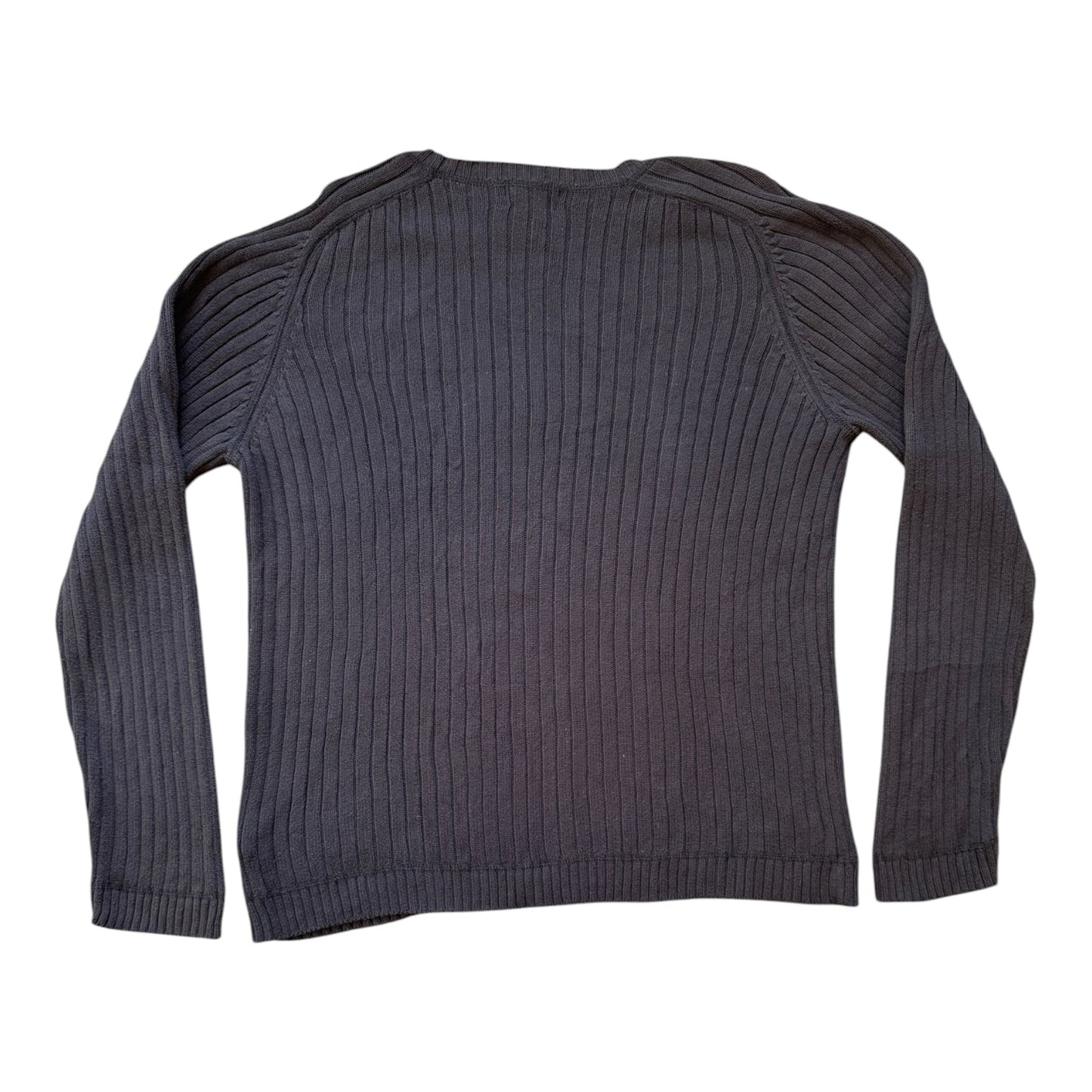 Large Ralph Lauren Navy Knitted Ribbed Jumper
