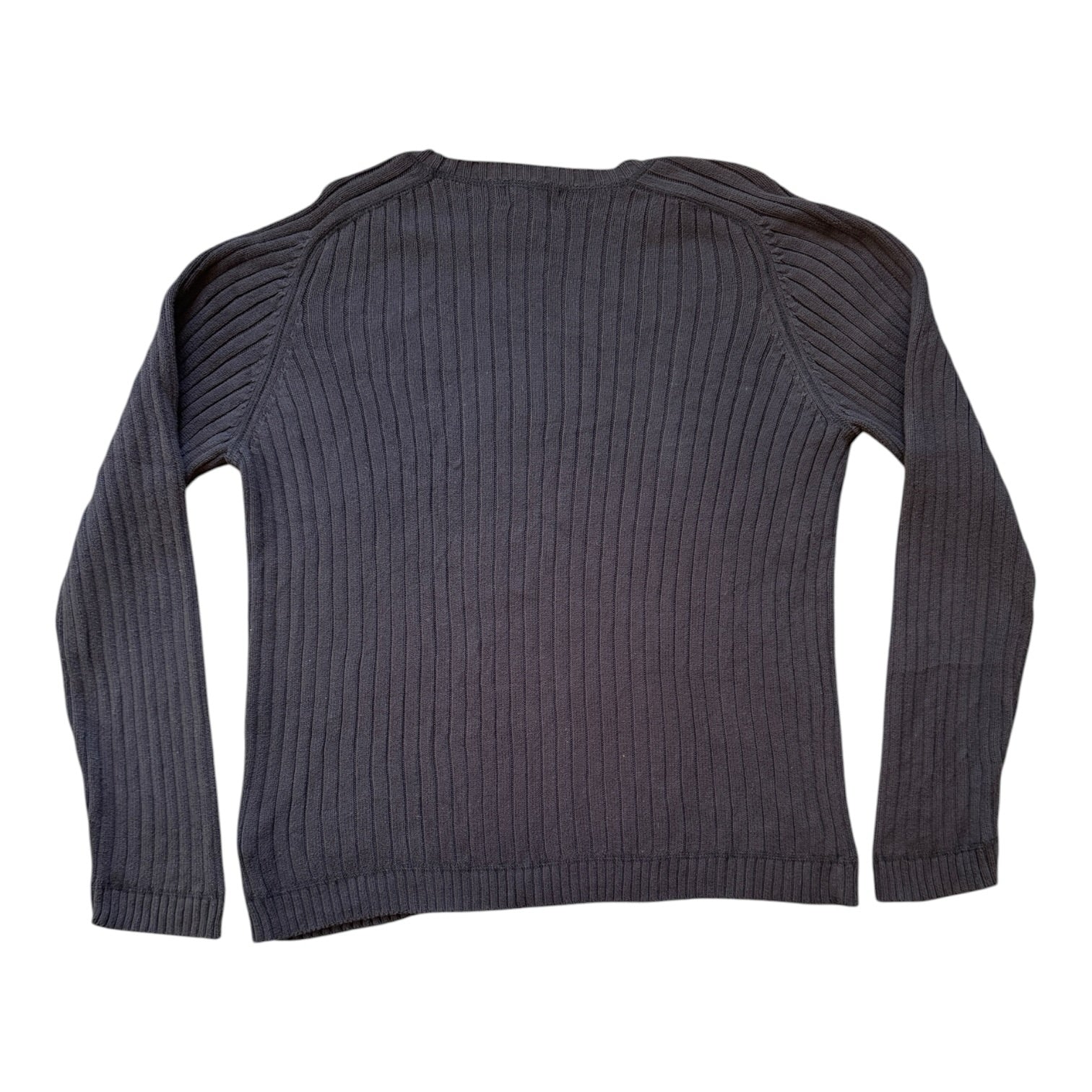 Large Ralph Lauren Navy Knitted Ribbed Jumper