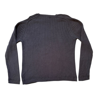 Large Ralph Lauren Navy Knitted Ribbed Jumper