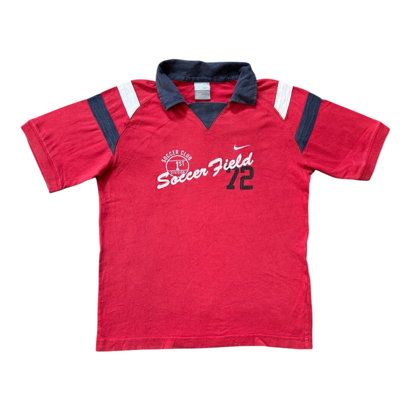 Aged 10-12 Nike Red Soccer Field Polo Shirt