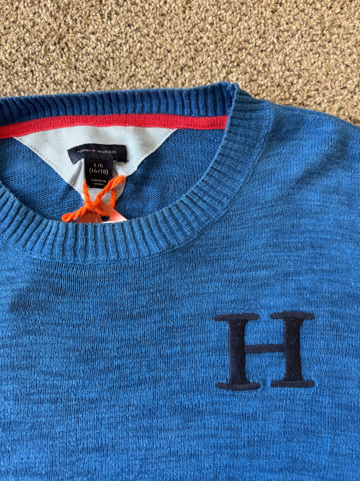 Aged 16-18 Tommy Hilfiger Blue Jumper