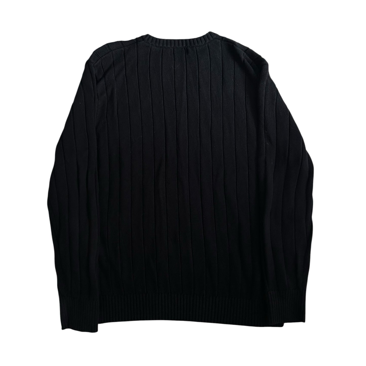 Large Nautica Black Cable Knit Jumper