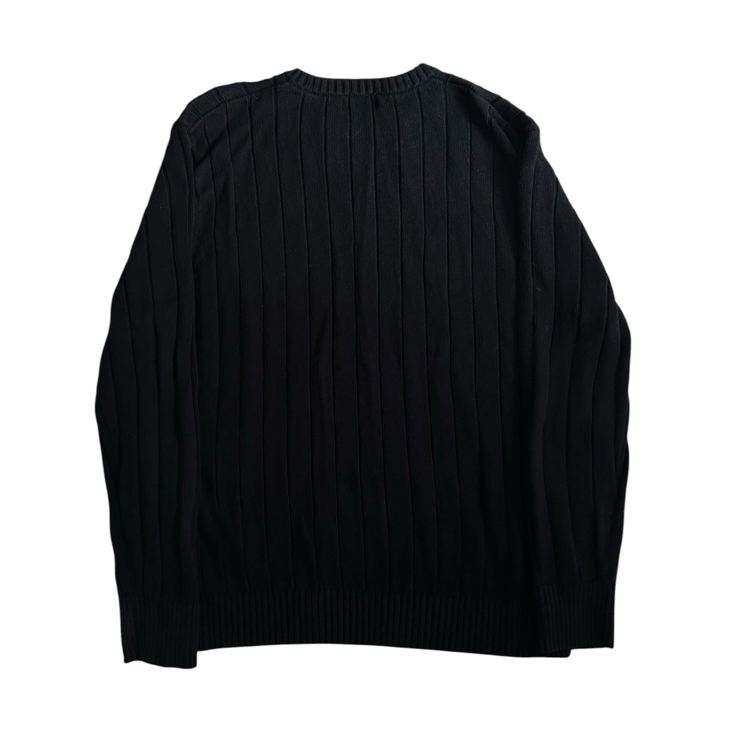 Large Nautica Black Cable Knit Jumper