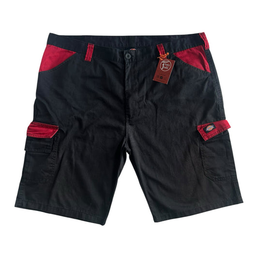 44" Dickies Black and Red Workwear Shorts