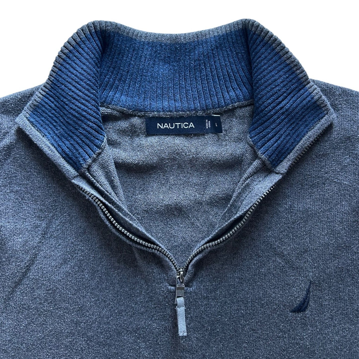 Large Nautica Blue 1/4 Zip Jumper