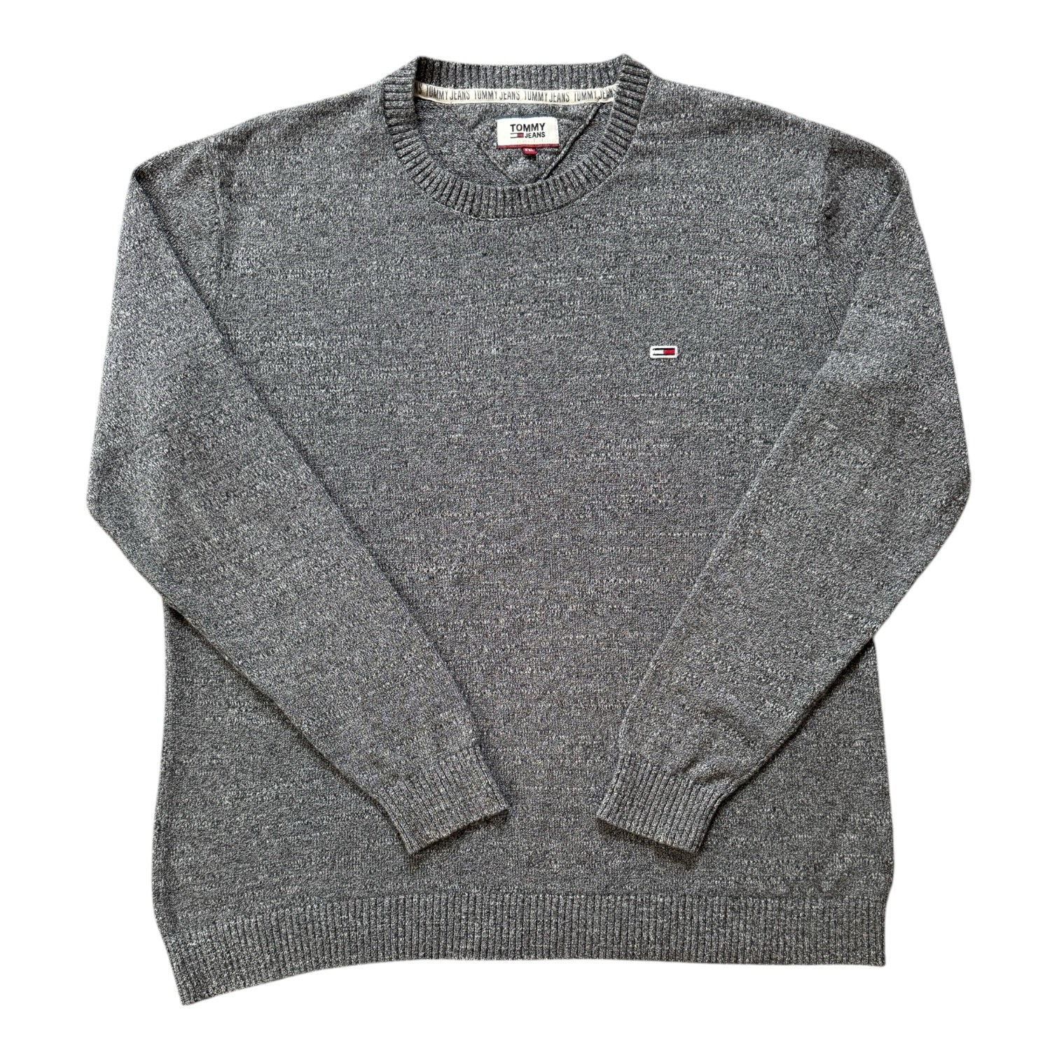 Extra large Tommy Hilfiger Speckled Grey Knitted Jumper