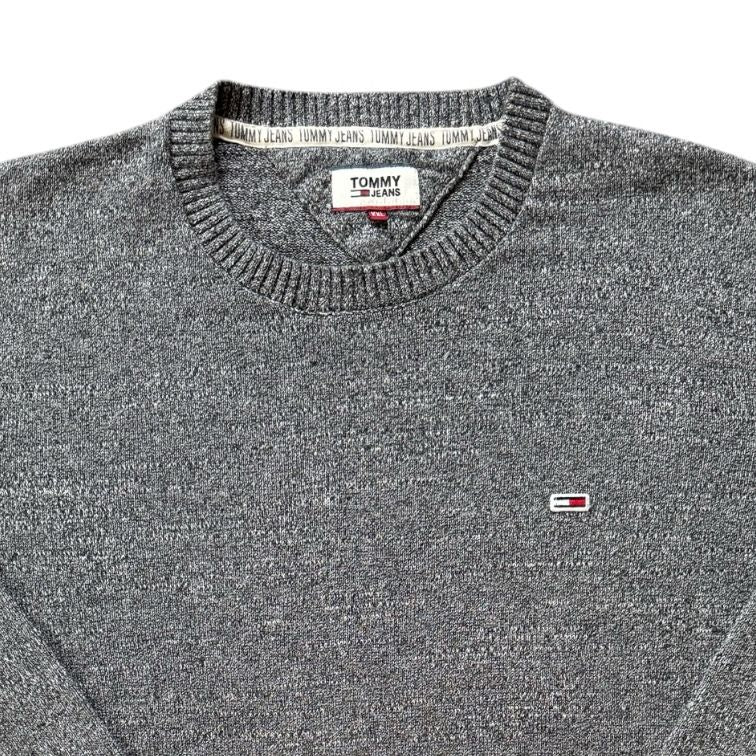 Extra large Tommy Hilfiger Speckled Grey Knitted Jumper