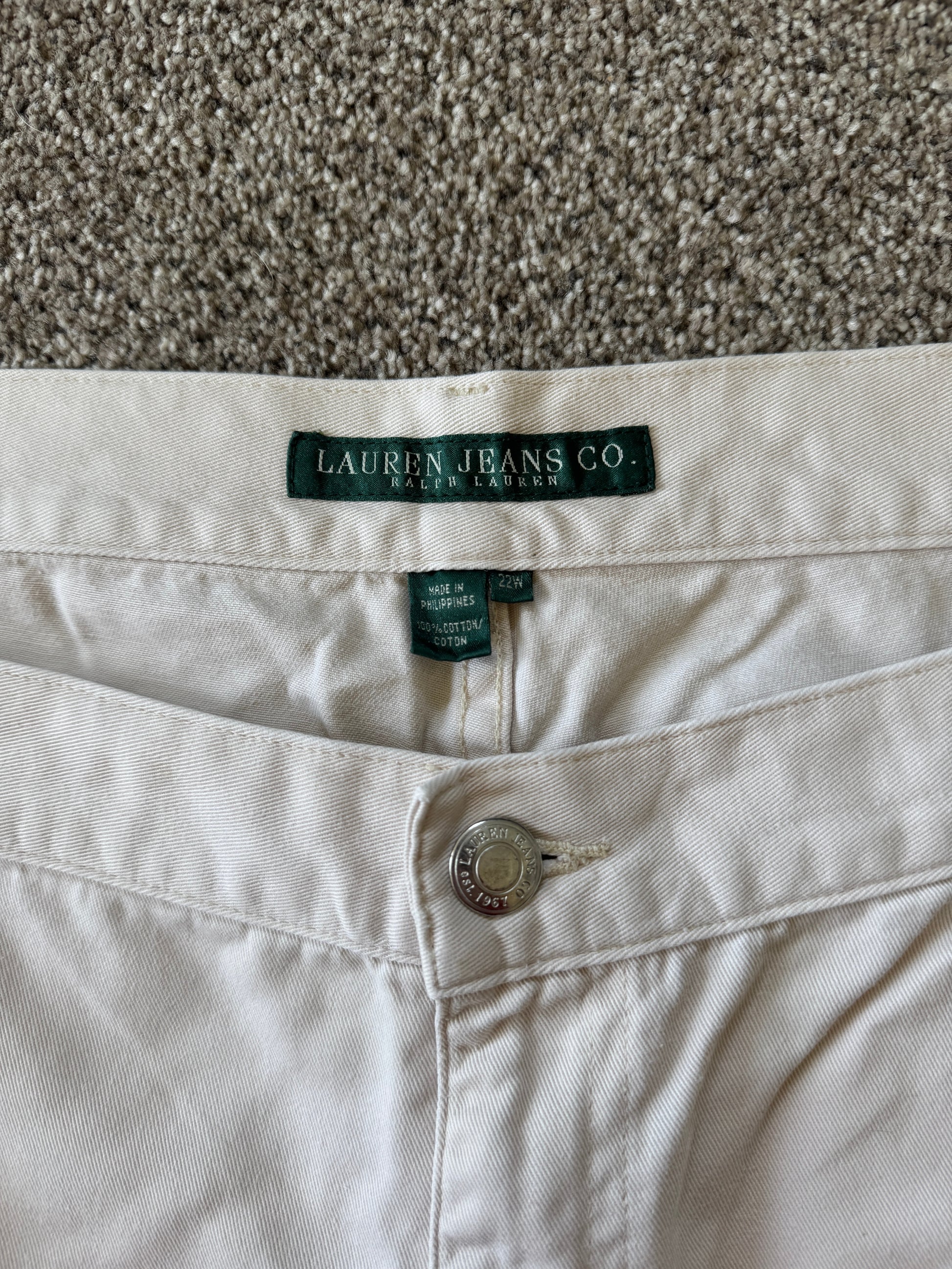 Woman's Size 22 Ralph Lauren Beige Shorts