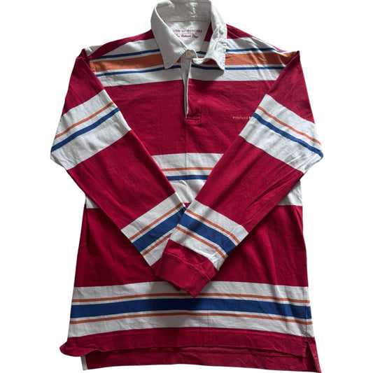 Small Lion Of Porches Red, Orange and White Rugby Shirt