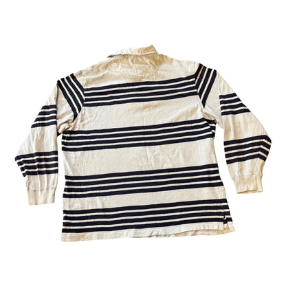 Extra large Ralph Lauren White and Navy Rugby Shirt