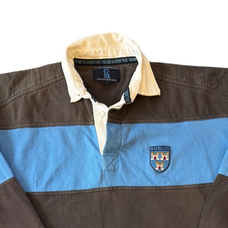 Large Dublin Blue and Brown Rugby Shirt