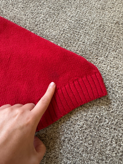Woman's XXL Chaps Red Knitted Jumper