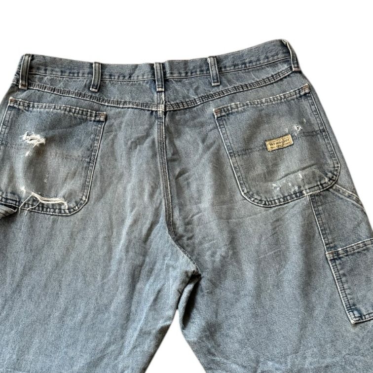 38/30 Wrangler Carpenter Denim Blue Jeans