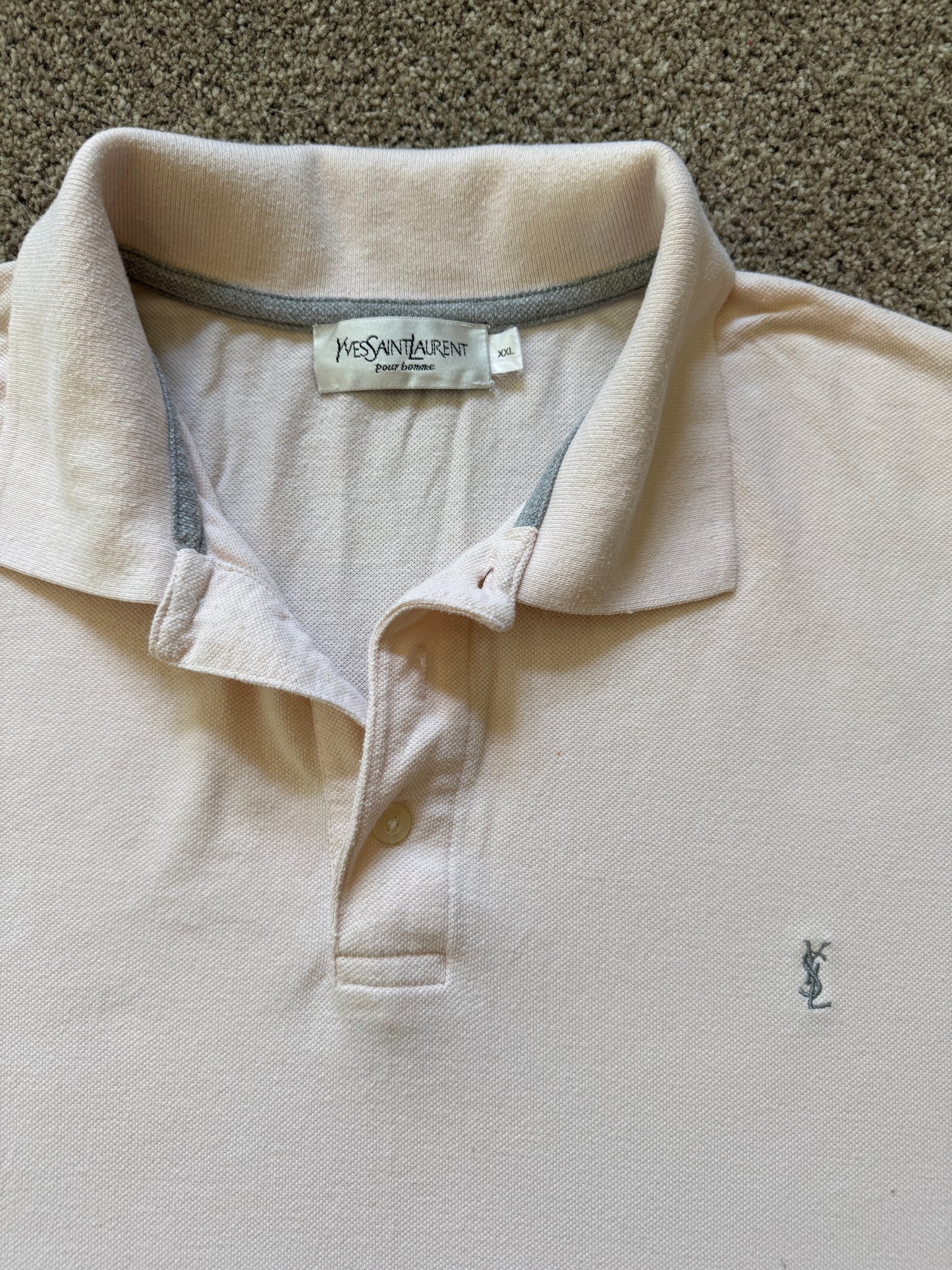 XXL Yves Saint Laurent Light Pink Polo Shirt
