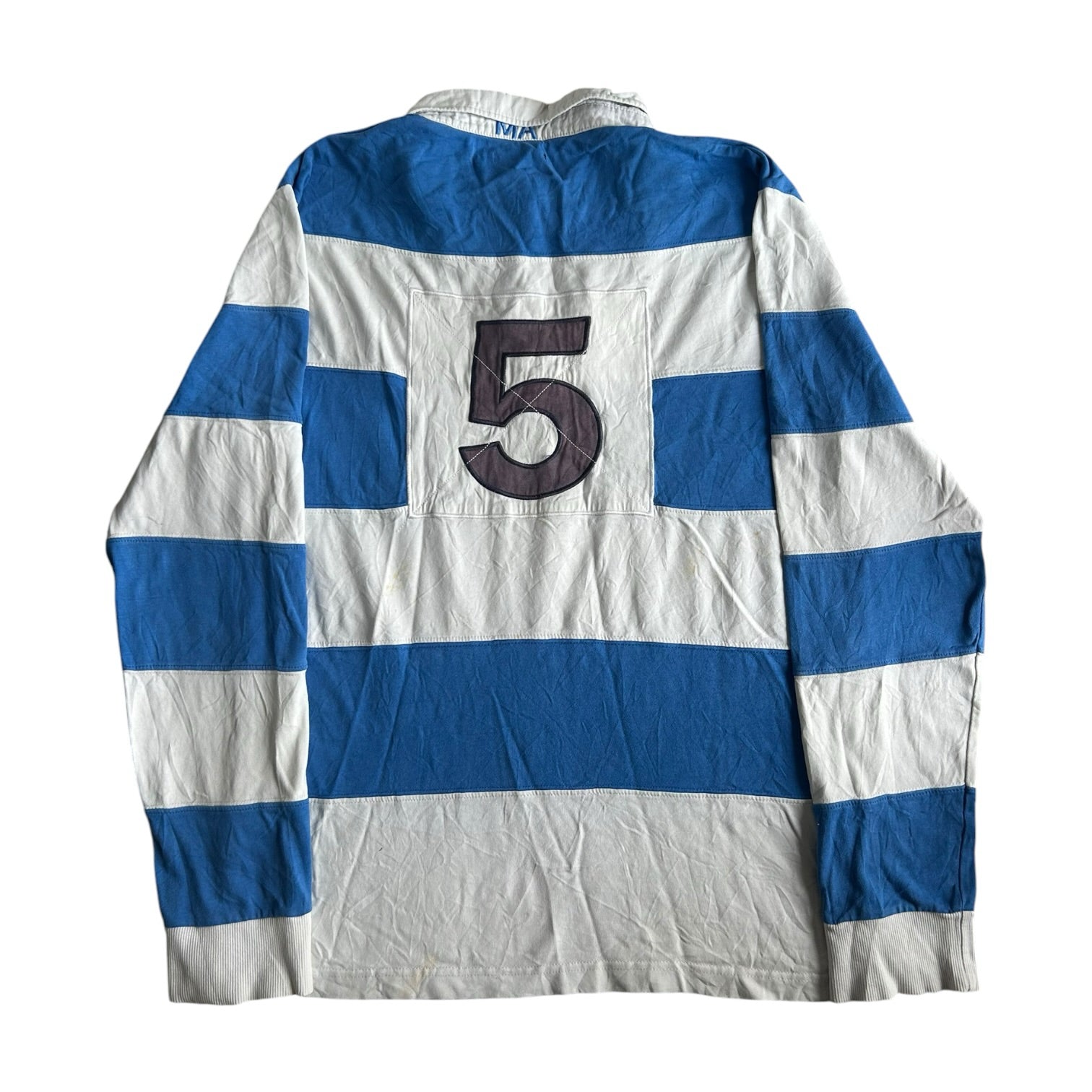 Extra large Ma Sport Blue and White Rugby Shirt
