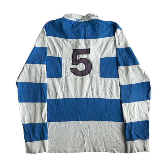 Extra large Ma Sport Blue and White Rugby Shirt