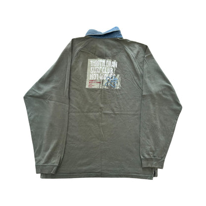 Extra large Throttleman Green Surf Club Rugby Shirt