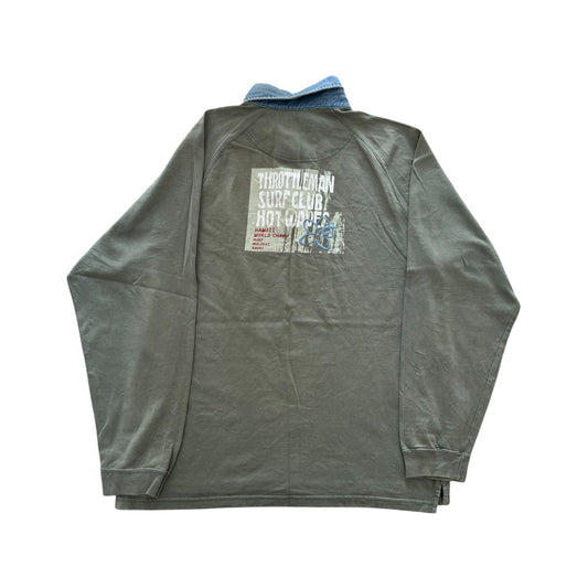 Extra large Throttleman Green Surf Club Rugby Shirt