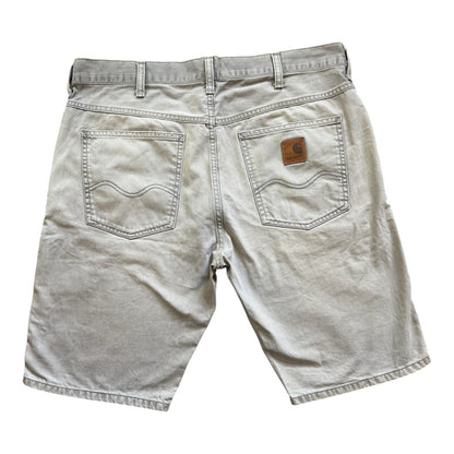 34" Carhartt Washed Grey Western Bermuda Denim Shorts