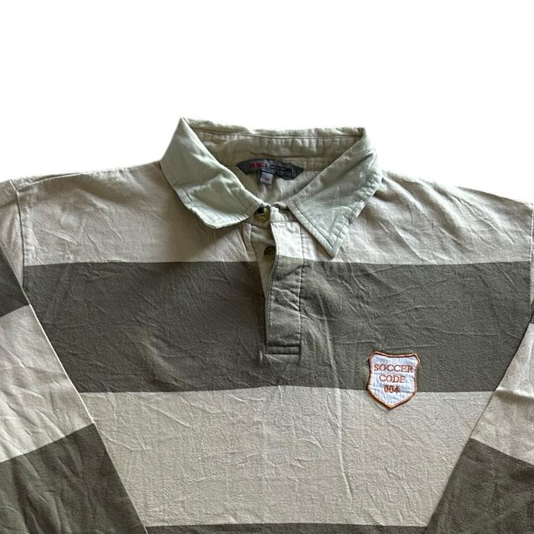 Medium Red Code Green Khaki Rugby Shirt