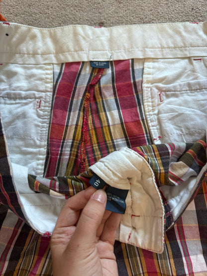 40" Ralph Lauren Red Checked Shorts