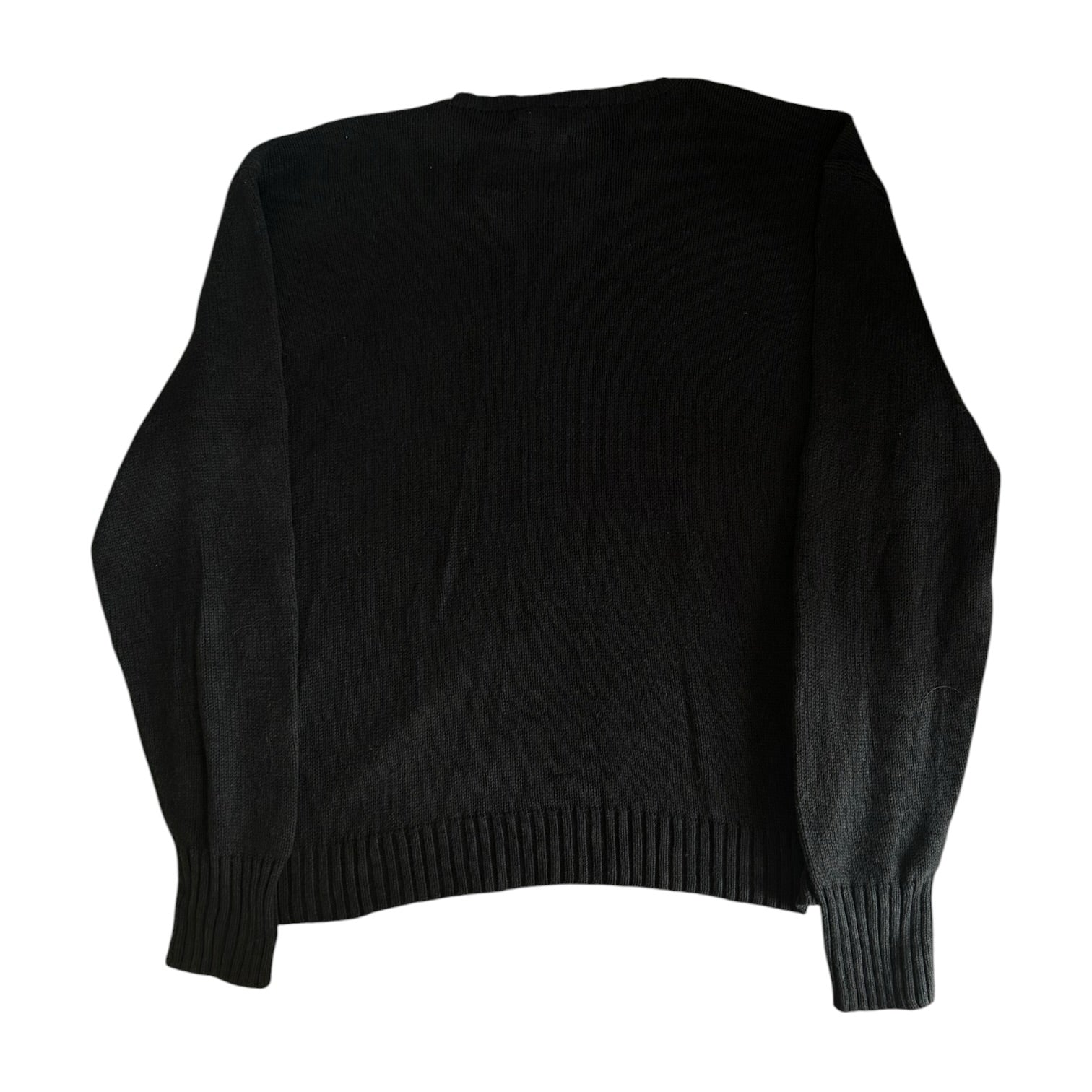 XXL Ralph Lauren Black Knitted Crewneck Jumper