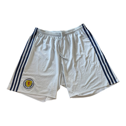Large Adidas White Scotland Football Shorts
