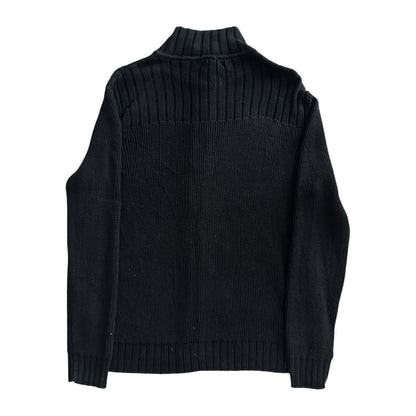 Medium Calvin Klein Black Full Zip Knitted Jumper