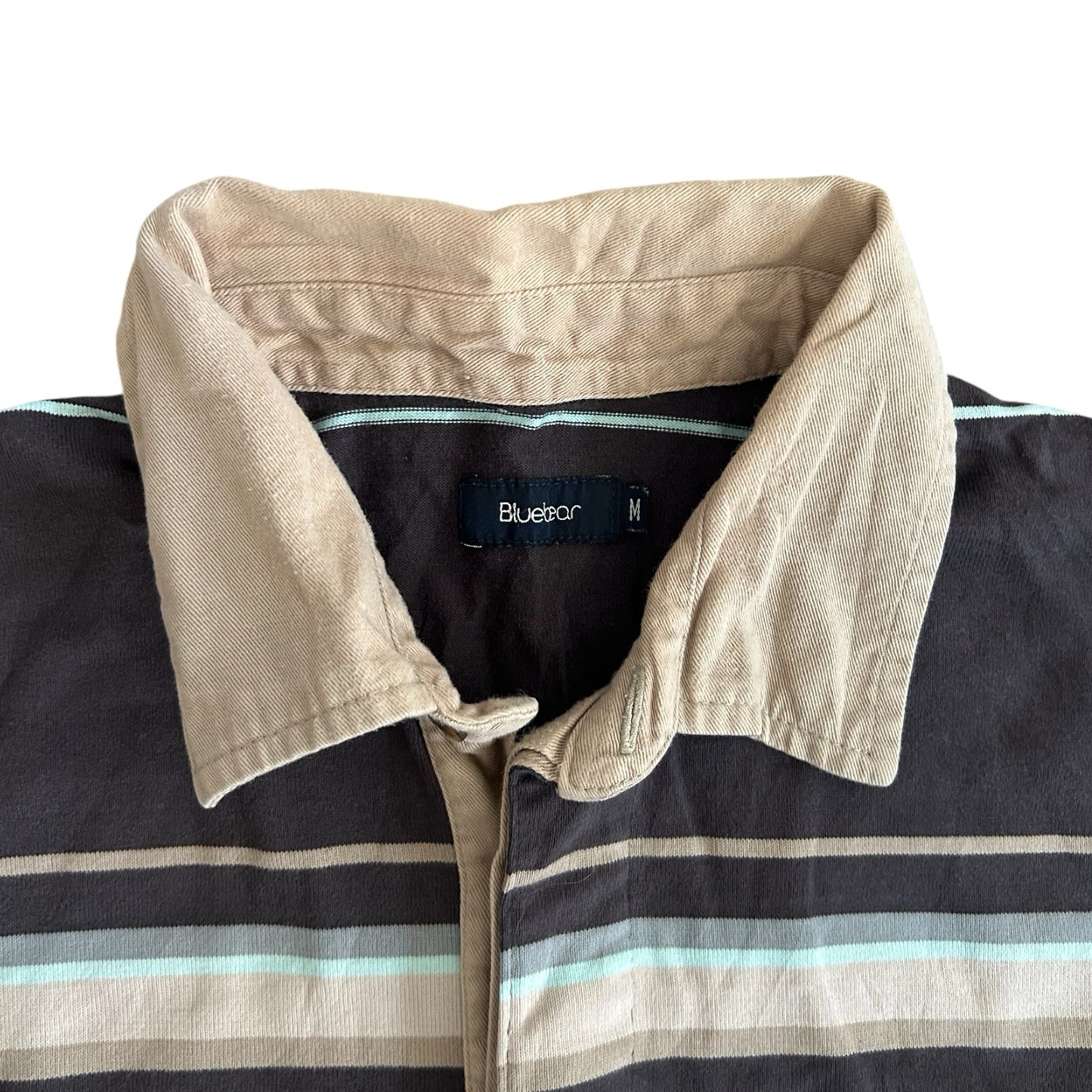 Medium Bluebear Beige and Faded Navy Rugby Shirt