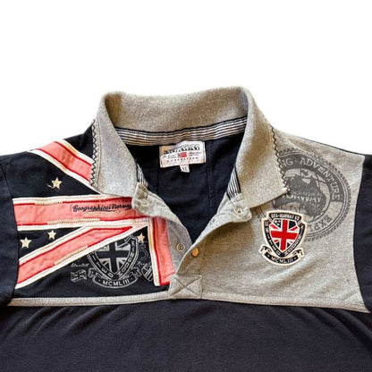 Extra large Geographical Norway Navy Polo Shirt