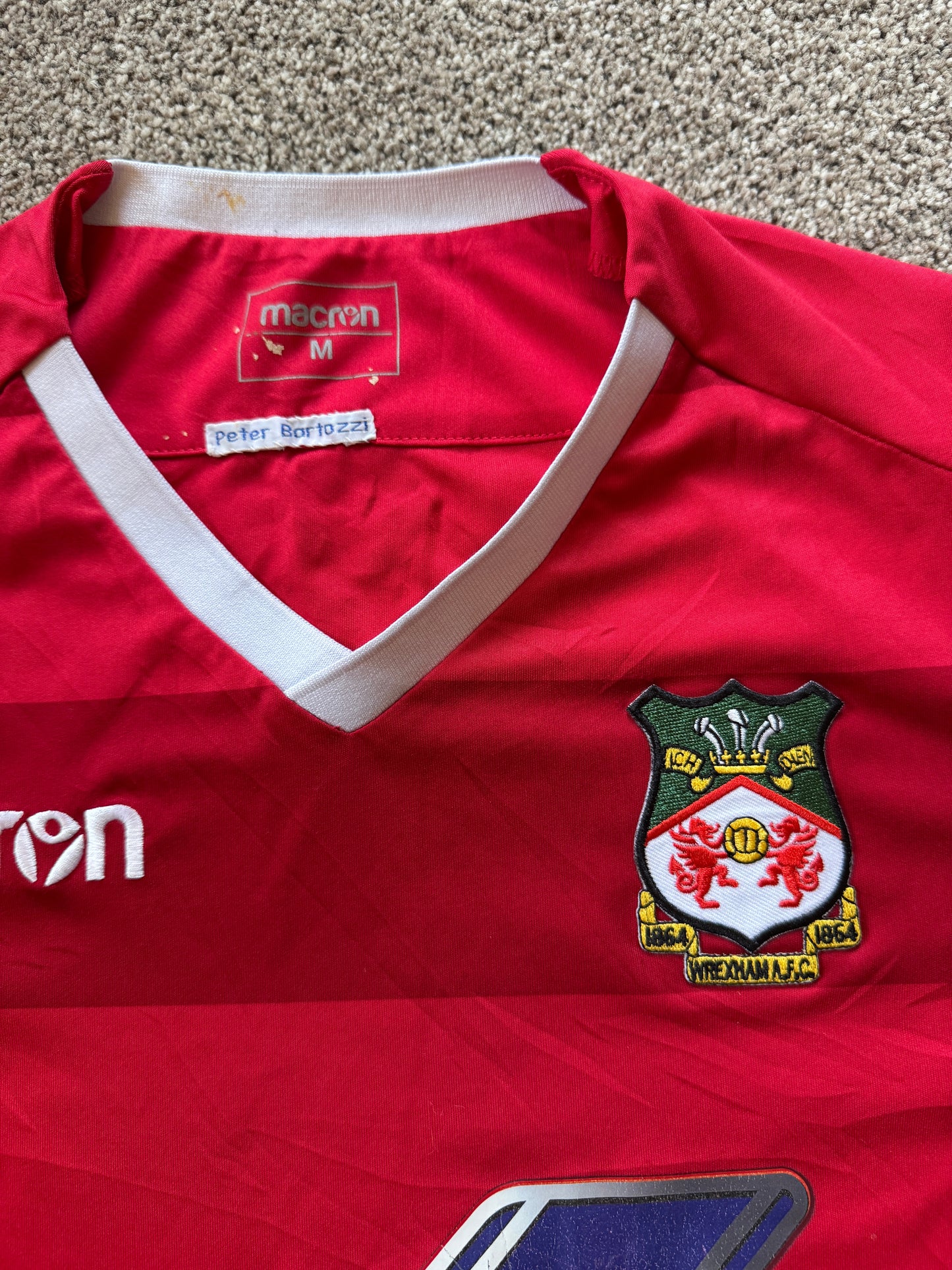 Medium Macron Red 2018 Wrexham Football Shirt