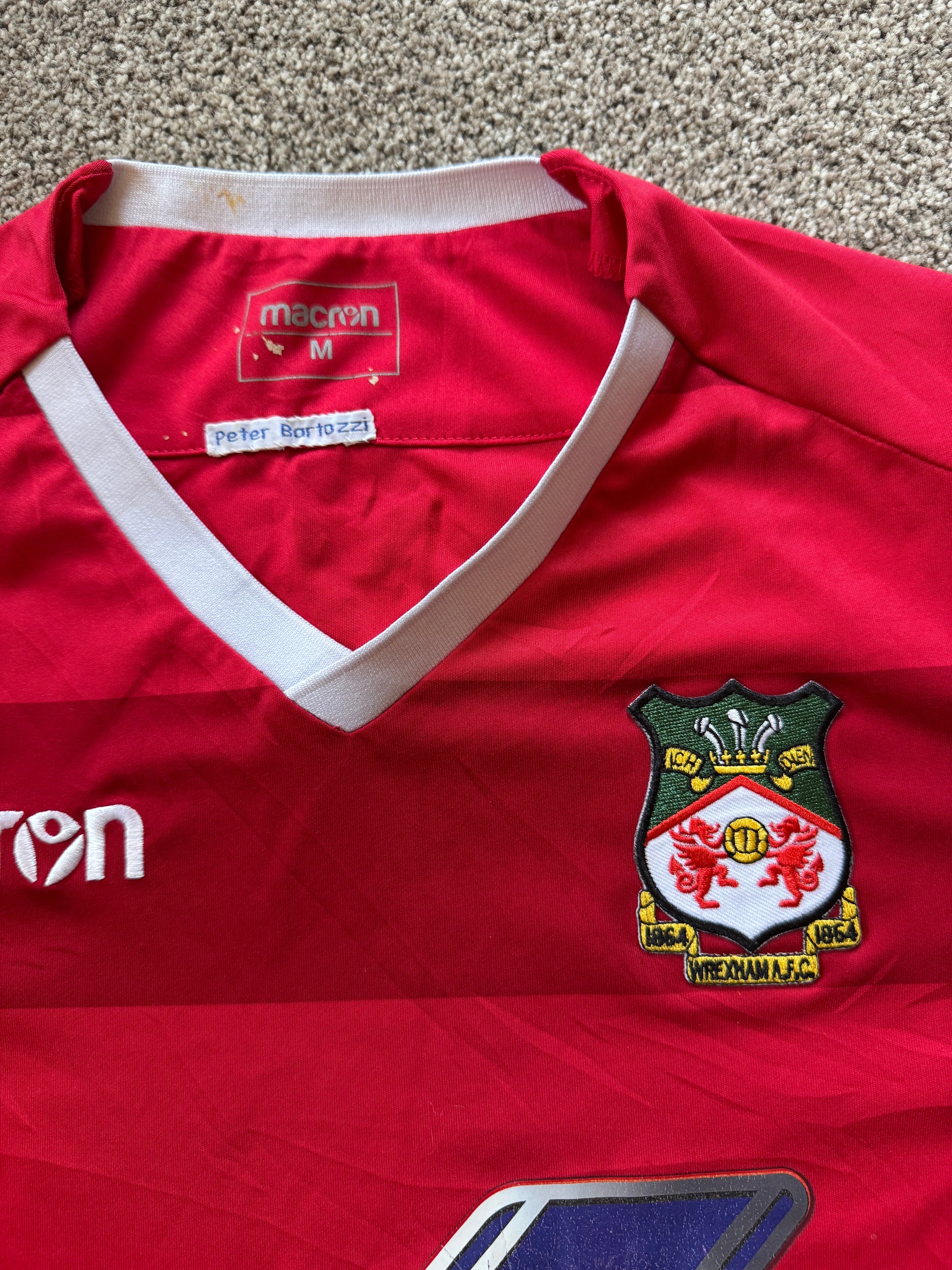 Medium Macron Red 2018 Wrexham Football Shirt