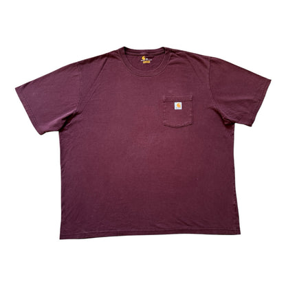 3XL Carhartt Burgundy Red Pocket T-Shirt