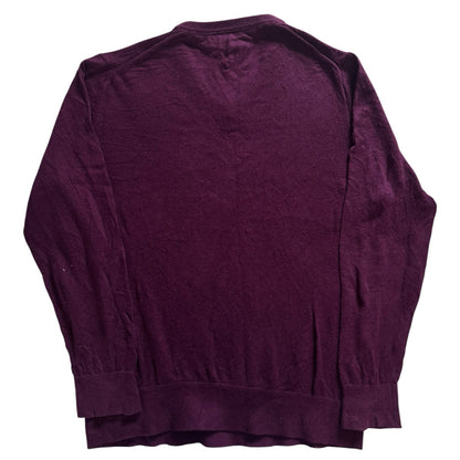Large Tommy Hilfiger Plum V-Neck Jumper