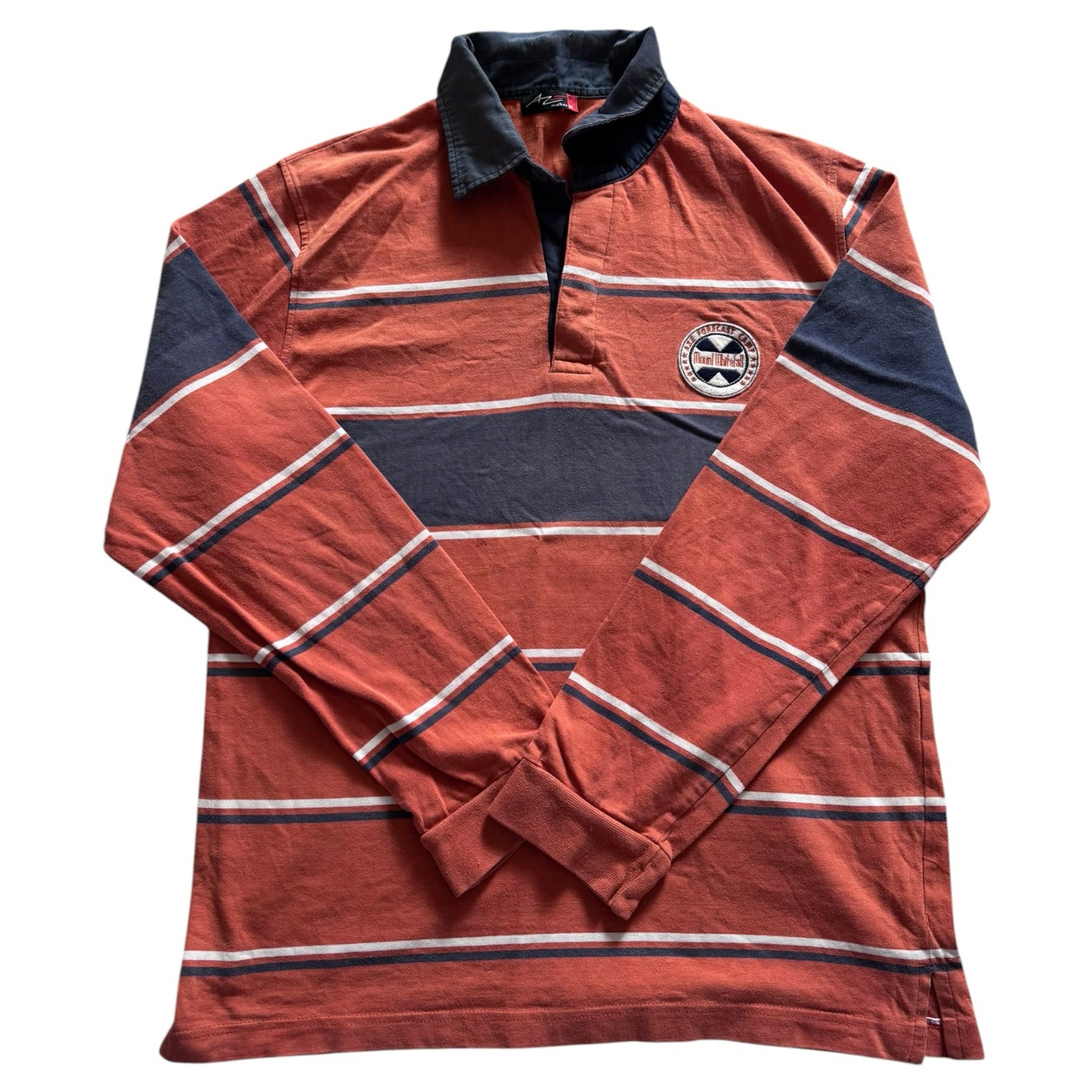 Medium Aze Orange Striped Rugby Shirt