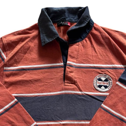 Medium Aze Orange Striped Rugby Shirt