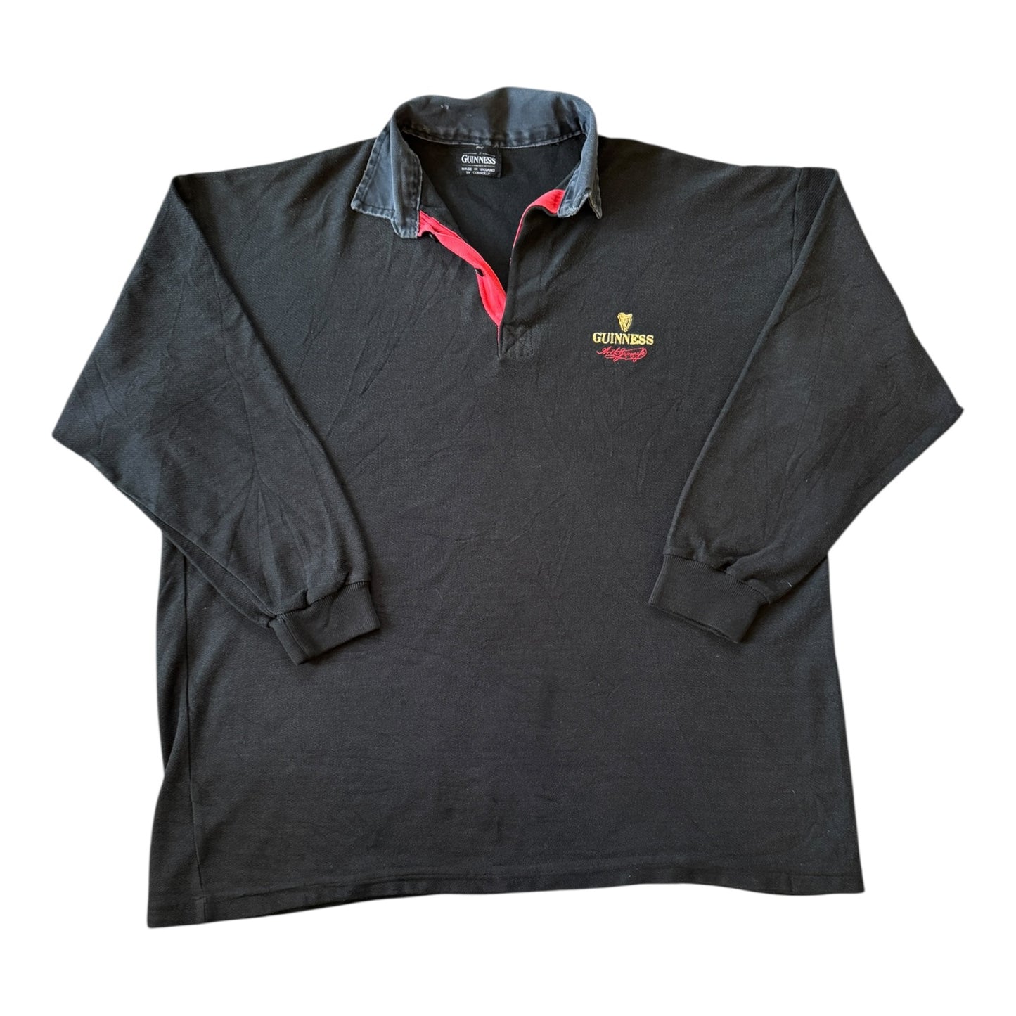 XXL Guinness Black Rugby Shirt