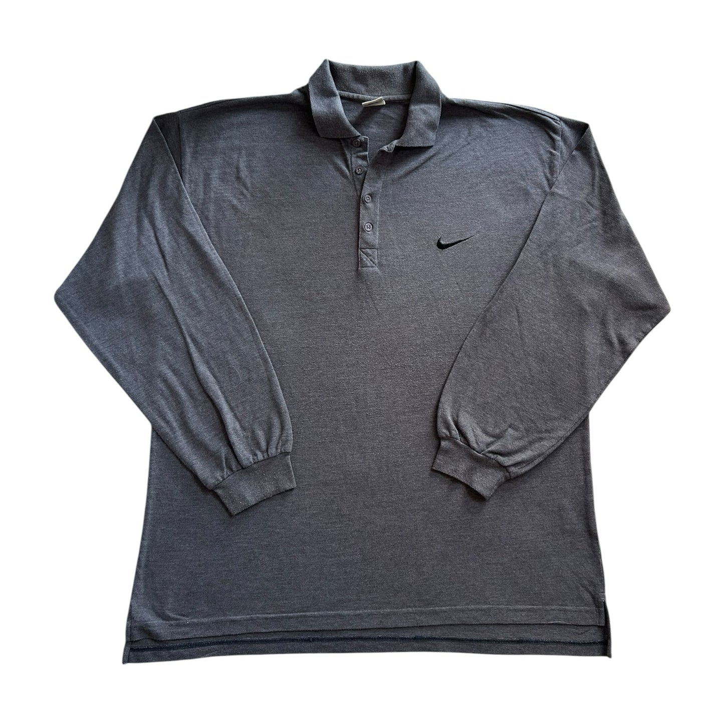 XXL Nike Dark Grey Long Sleeved Polo Shirt
