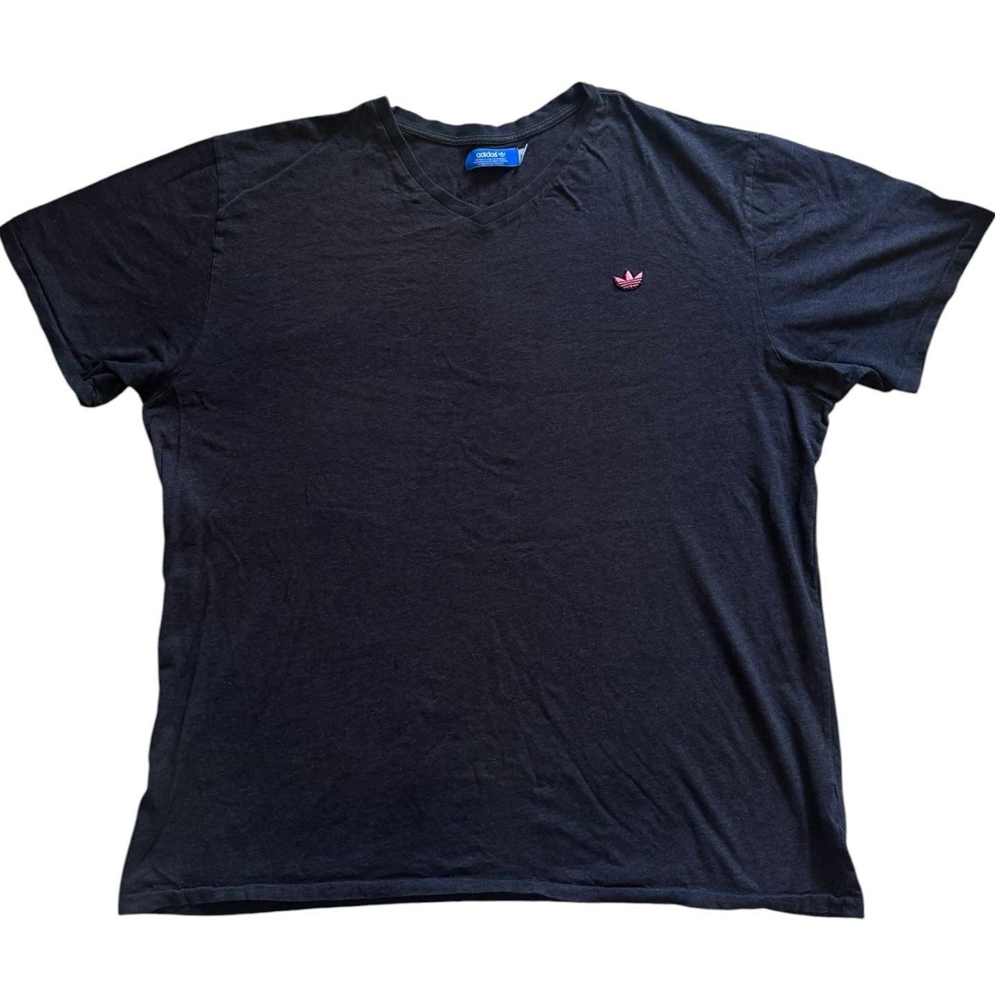 3XL Adidas Washed Black V-Neck T-Shirt