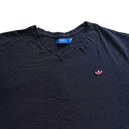3XL Adidas Washed Black V-Neck T-Shirt