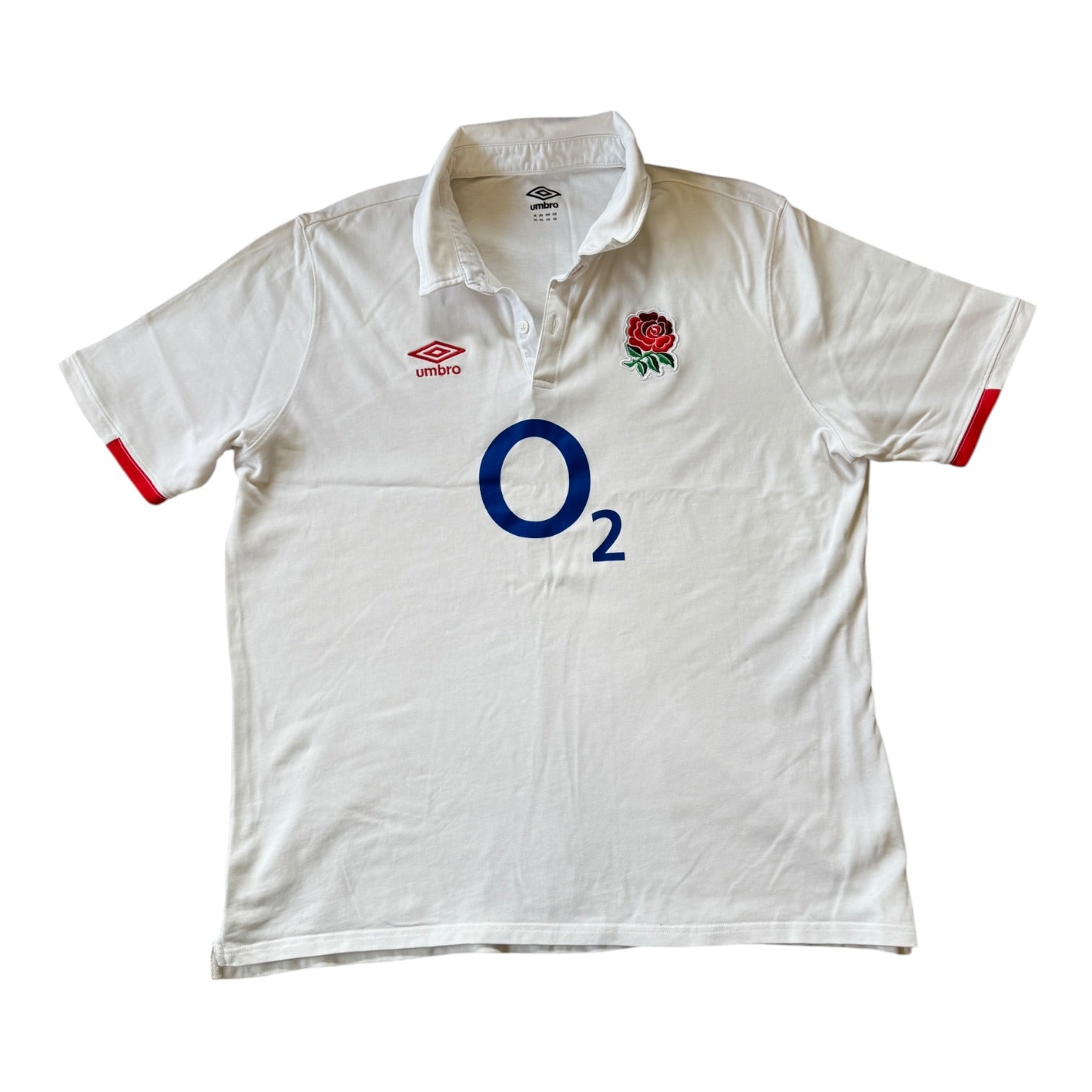4XL Umbro White England Rugby Shirt