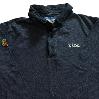Large Lidl Navy Long Sleeved Polo Shirt