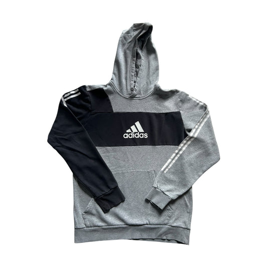 Large Adidas Grey and Black Hoodie
