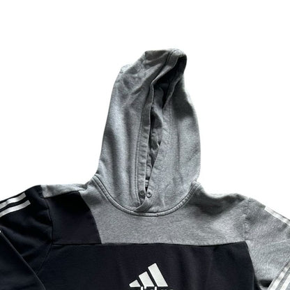 Large Adidas Grey and Black Hoodie
